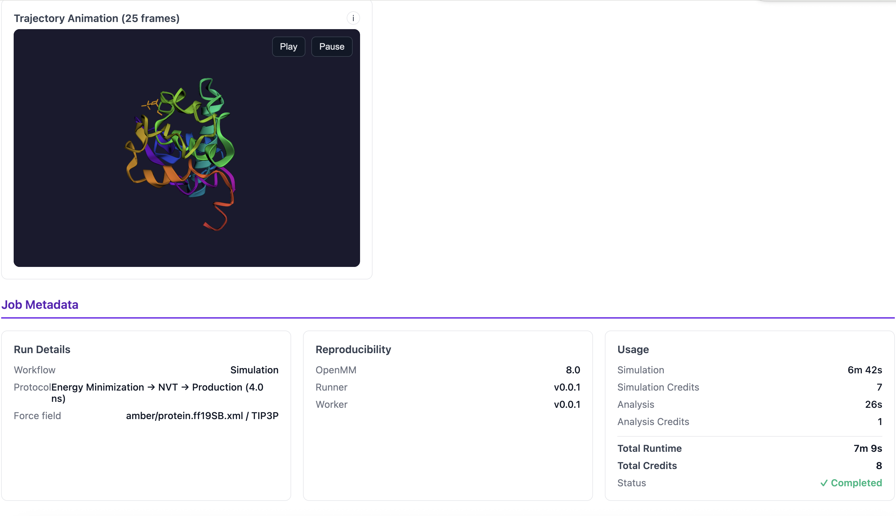 SimAtomic Job Metadata